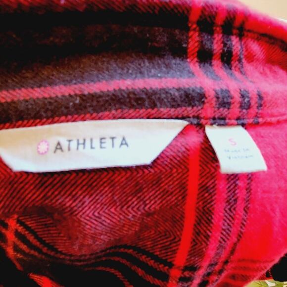 ATHLETA BUFFALO PLAID BUTTON DOWN WITH POCKETS SIZE SMALL - Picture 6 of 7